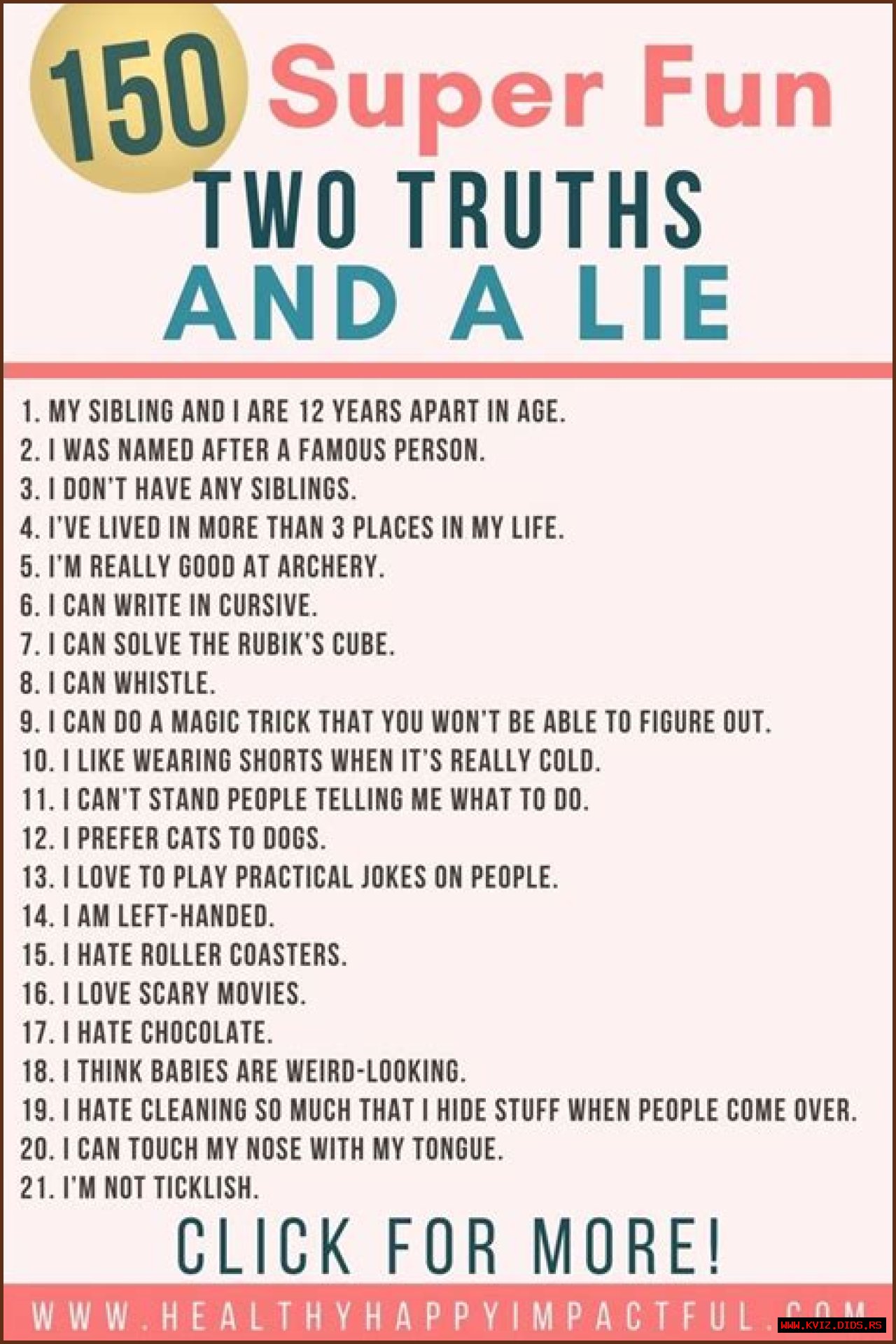 20 Two Truths And A Lie Game Ideas For Fun And Laughter